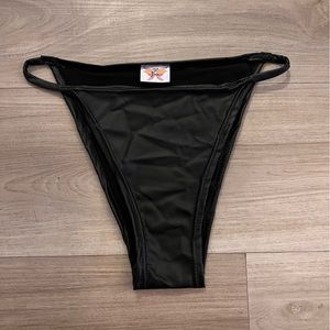 Black pleather rave bottoms